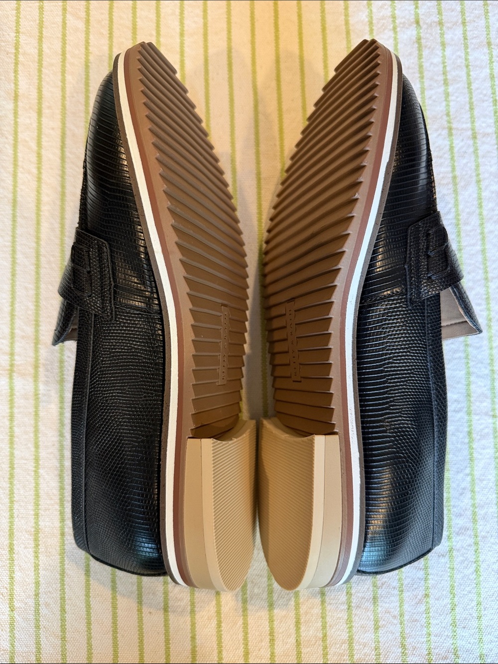 NEW Kelly & Katie Black Lizard Embossed Penny Loafers Size 6.5 M - Picture 3 of 8
